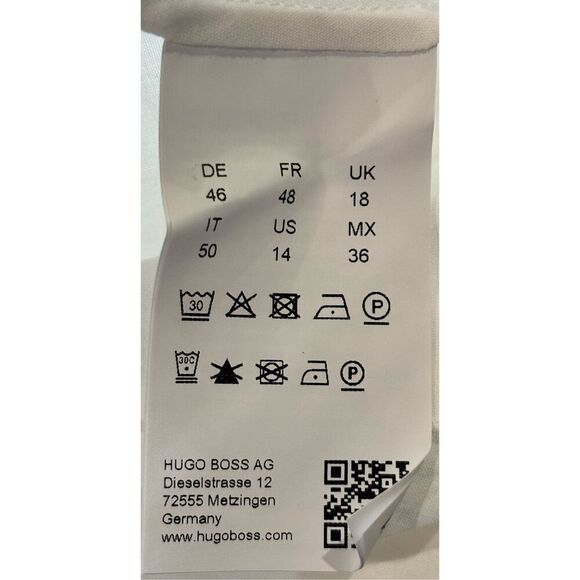 BOSS Difresa Fringe Shift Dress in White NWT Size 14 - Picture 7 of 7